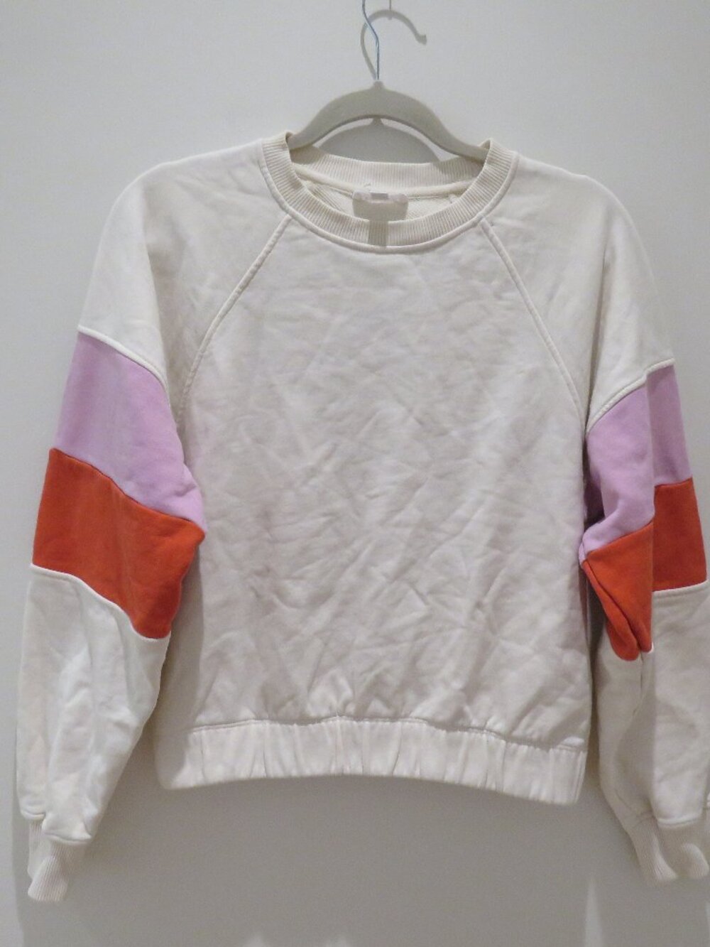 EVEREVE Ava Colorblock Cotton Sweatshirt Small Preppy Casual Travel Comfy - Picture 2 of 13
